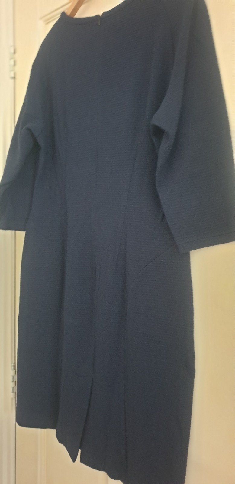 Donkerblauwe Riani jurk maat 42 mooi stevige dtof, Blauw, Riani, Maat 42/44 (L), Ophalen of Verzenden