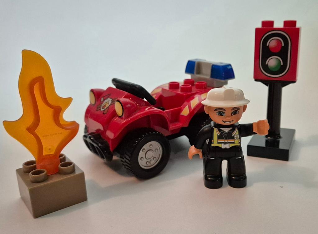 Brandweerauto Quad - Duplo 5603, Overige thema's, Ophalen of Verzenden, Zo goed als nieuw, Compleet