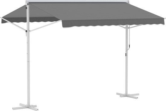 Staande knikarm tuinluifel 2,95 x 2,94 m met zwengel, Verstelbaar, Overige typen, Nieuw, X