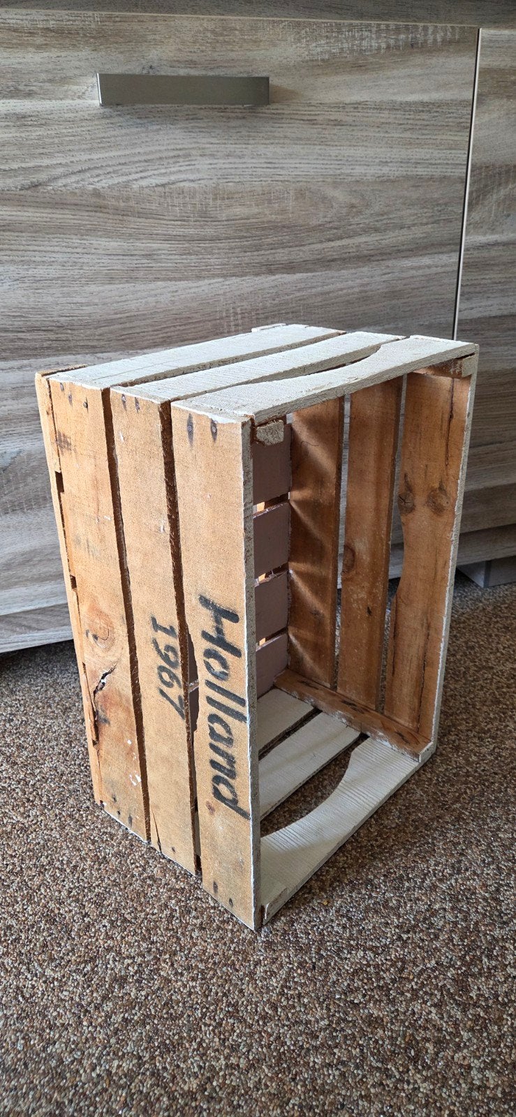 veilingkist/fruitkist gedeeltelijk geverfd, Ophalen, Minder dan 50 cm, Gebruikt, 50 tot 100 cm