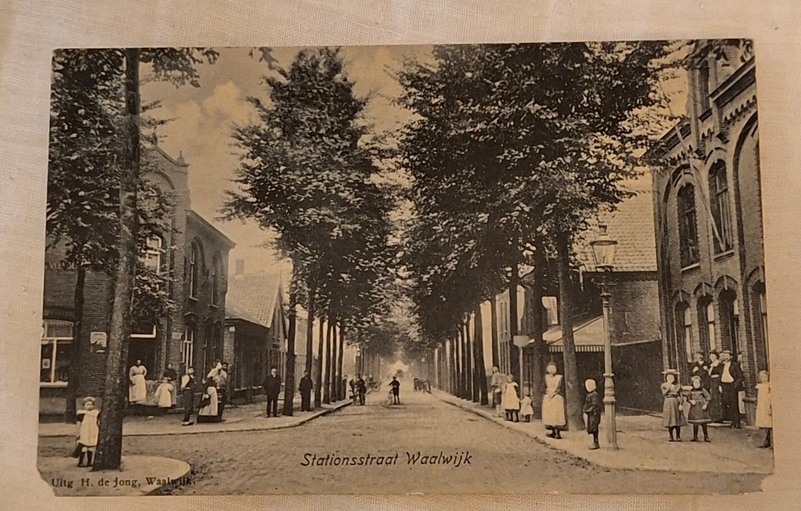 gelopen kaart 19? Waalwijk Stationsstraat, Verzamelen, Ophalen of Verzenden, 1940 tot 1960, Noord-Brabant
