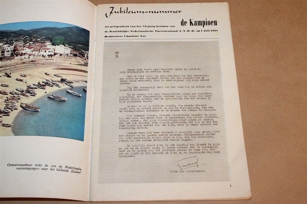 75 Jaar ANWB — Vintage Jubileumnummer De Kampioen 1958, Ophalen of Verzenden, Gelezen, Algemeen