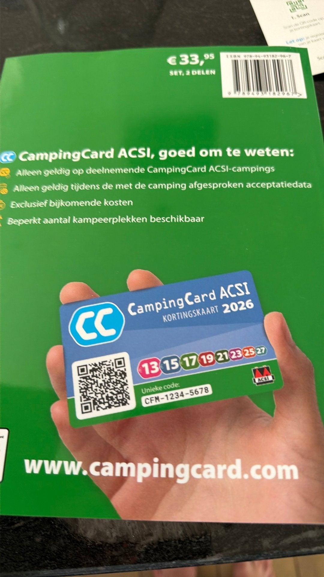CampingCard Acsi 2026, Overige merken, Europa, Nieuw, Ophalen of Verzenden