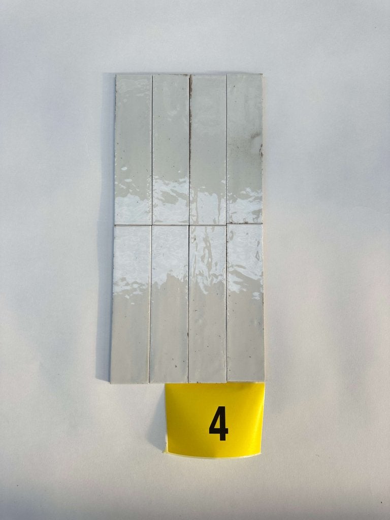 Witte, keramische tegels 6x24 cm – ± 1,03m² – restpartij, Ophalen, Nieuw, Minder dan 20 cm, 20 tot 40 cm
