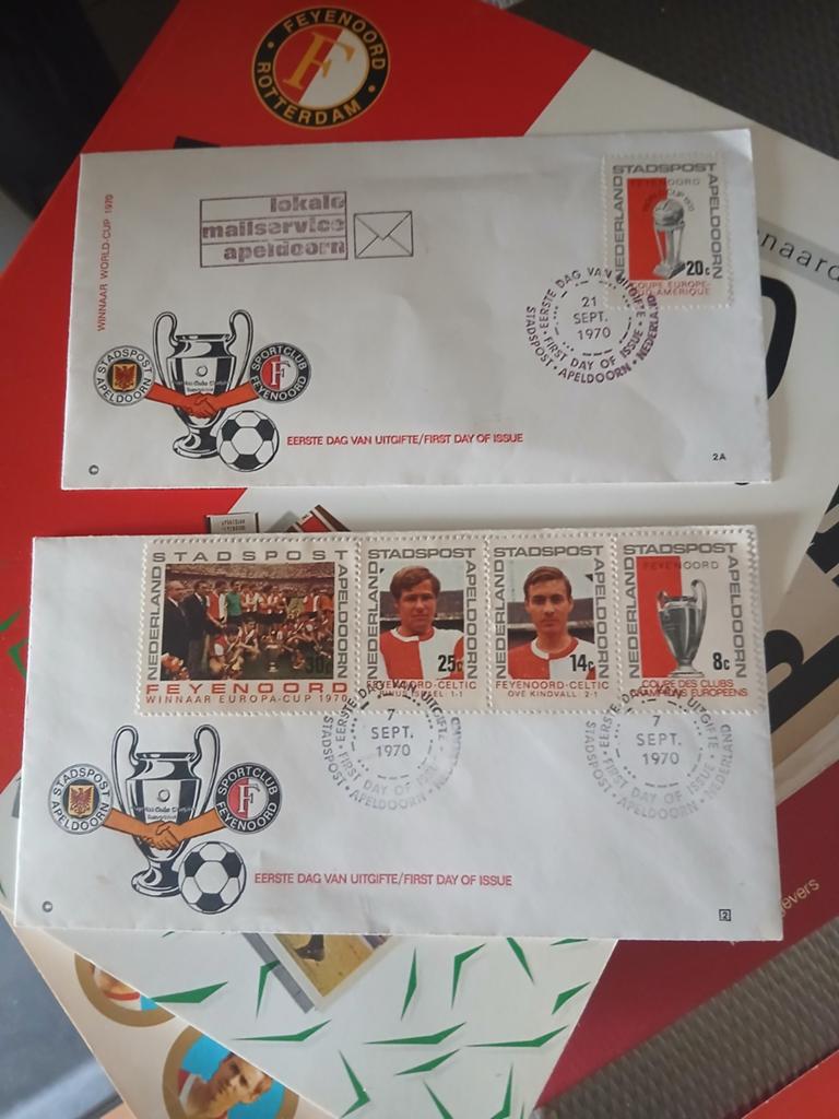 Feyenoord postzegels 1970 wereldbeker, Ophalen, Nederland