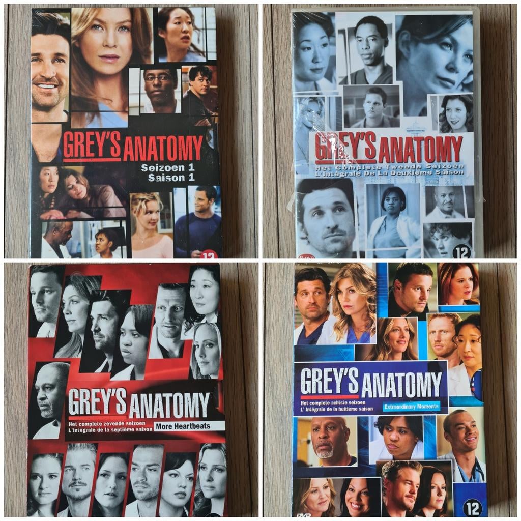 DVD - Grey's Anatomy seizoenen 1-2-7-8  "NIEUW", Cd's en Dvd's, Vanaf 12 jaar, Ophalen of Verzenden, Nieuw in verpakking, Drama
