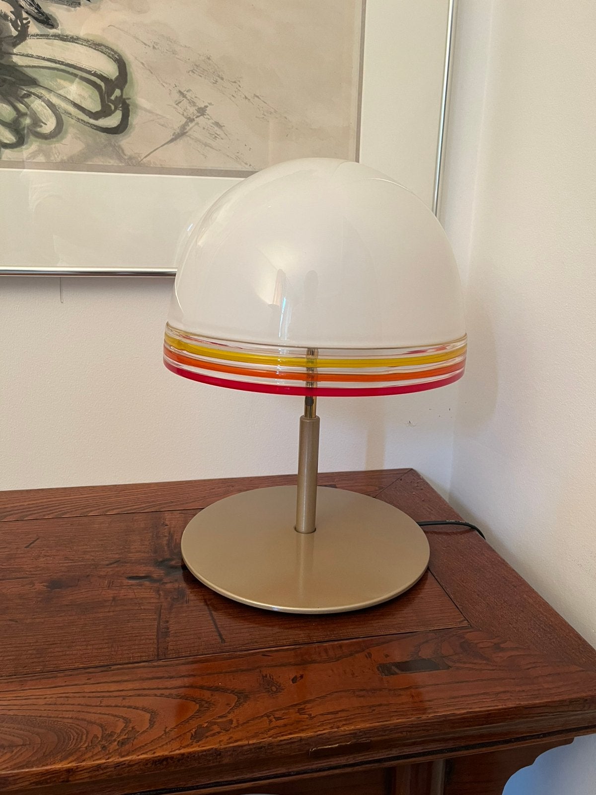 Leucos 'Febo' Murano Tafellamp – Roberto Pamio & Renato Toso, Gebruikt, Vintage, Ophalen of Verzenden, Glas