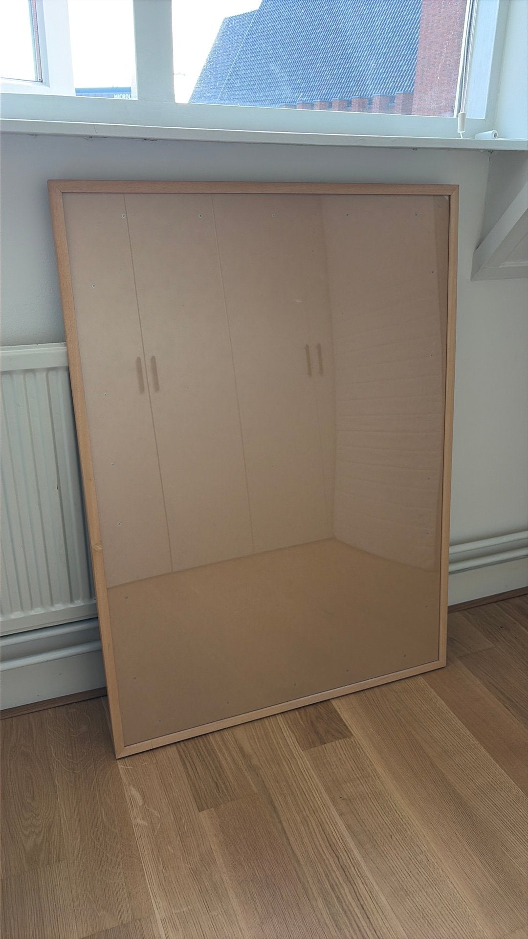 Grote houten fotolijst met glas (2 stuks), Ophalen, Bruin, Gebruikt, Fotolijst