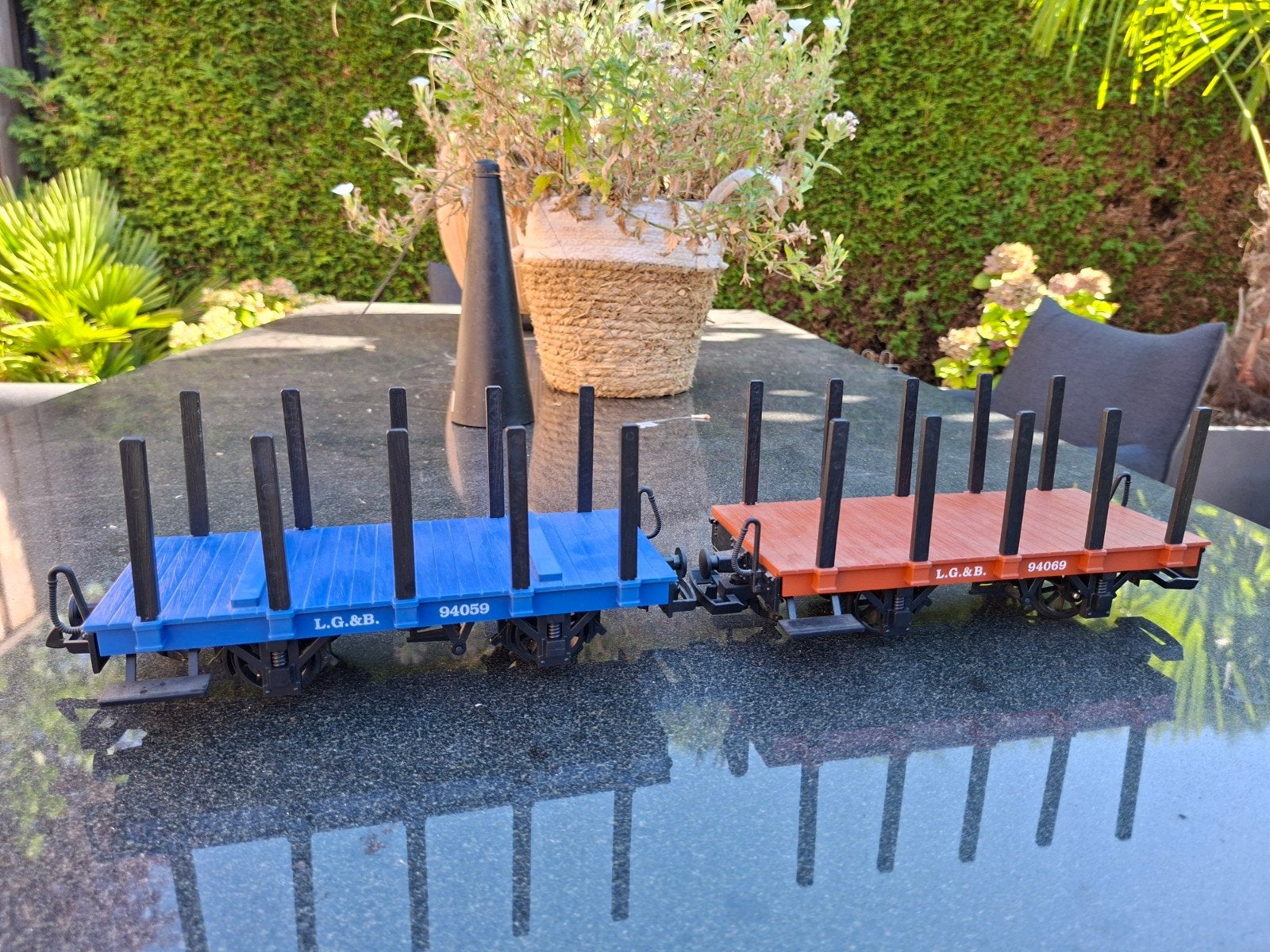 twee lgb goederen wagons voor vele doeleinden  geschikt, Gelijkstroom, Wagon, Ophalen of Verzenden, Zo goed als nieuw