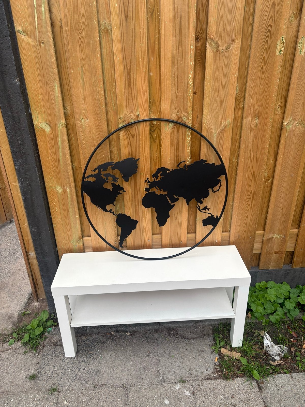 Metalen Wereldbol Wanddecoratie, Ophalen of Verzenden, Zo goed als nieuw