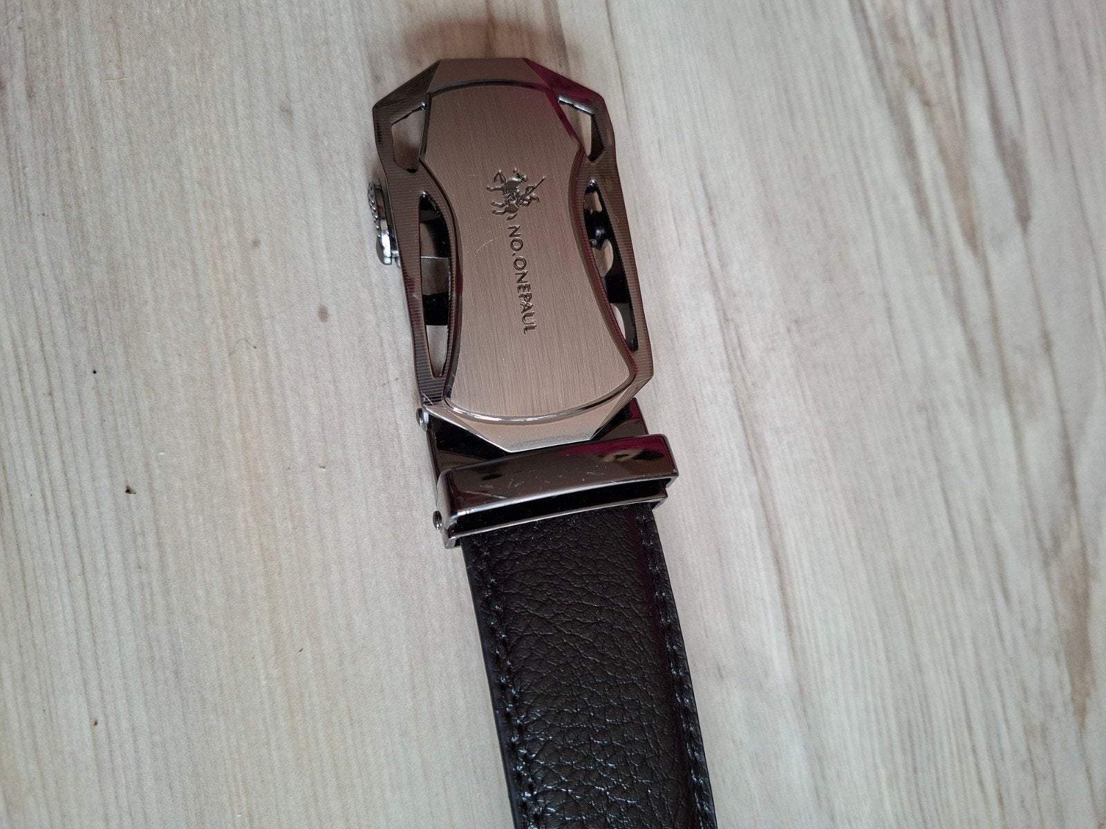 NO ONEPAUL Riem zonder gaatjes - Automatische gesp, Kleding | Heren, Riemen en Ceinturen, Ophalen of Verzenden, Bruin, 105 tot 115 cm