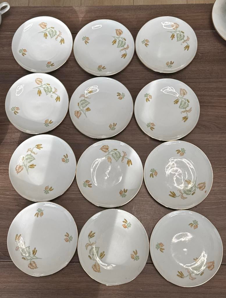 12 Schumann Bavaria dessertborden, porselein, Ophalen of Verzenden