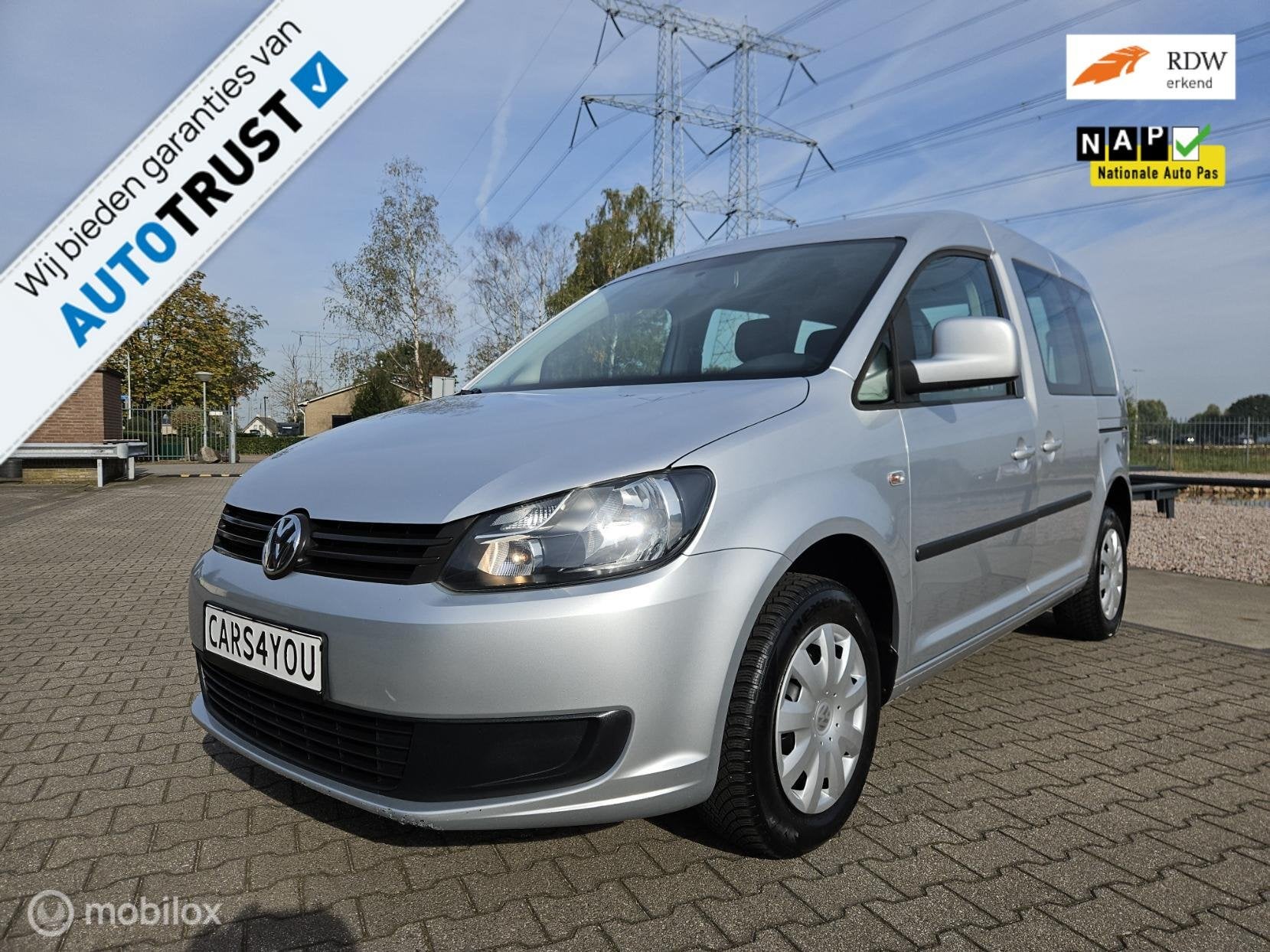 Volkswagen Caddy 1.2 TSI Highline/Clima/ROLSTOELvervoer/5+1, Voorwielaandrijving, Gebruikt, Zwart, 4 cilinders