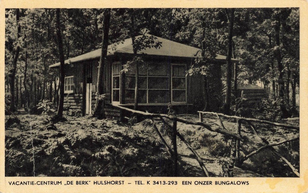 Hulshorst, Vacantie-Centrum De Berk, bungalow, Ophalen of Verzenden, 1940 tot 1960, Ongelopen, Gelderland