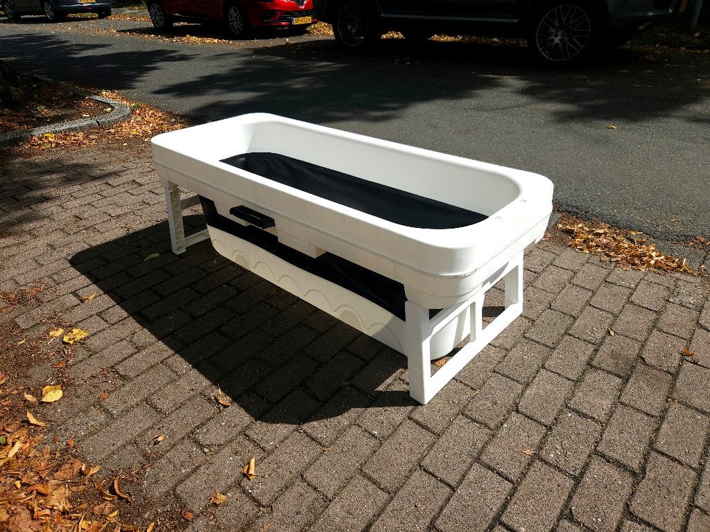 Opvouwbaar bad met standaard, Ophalen, Gebruikt, 100 tot 150 cm, Overige typen