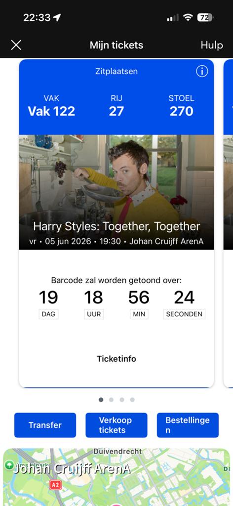4 Tickets Harry Styles 5 juni 2026 Amsterdam Arena, Drie personen of meer, Ticket of Toegangskaart