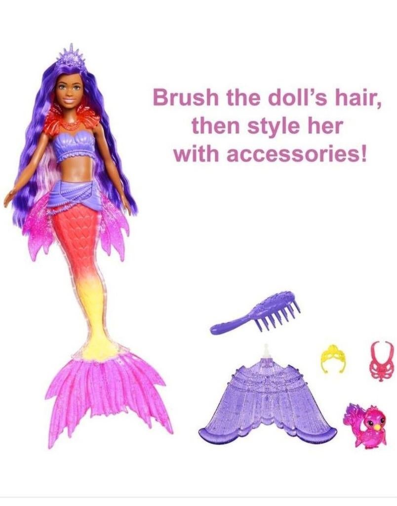 Barbie Zeemeermin Power Brooklyn Pop met Accessoires, Kinderen en Baby's, Speelgoed | Poppen, Barbie, Nieuw, Ophalen of Verzenden