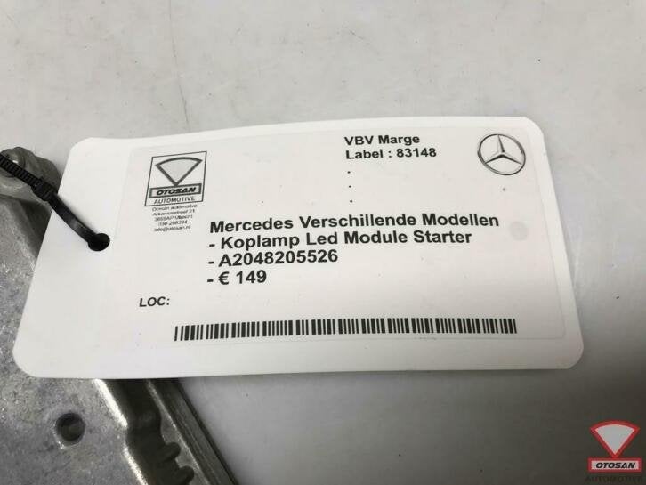 mercedes a b c e s cla koplamp led module a2048205526 3148, Gebruikt, Mercedes-Benz AG, Mercedes-Benz, Ophalen of Verzenden