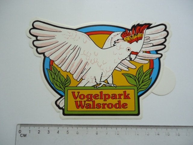 sticker oud VOGELPARK Walsrode zoo dierentuin dierenpark, Verzamelen, Verzenden, Zo goed als nieuw, Bedrijf of Vereniging