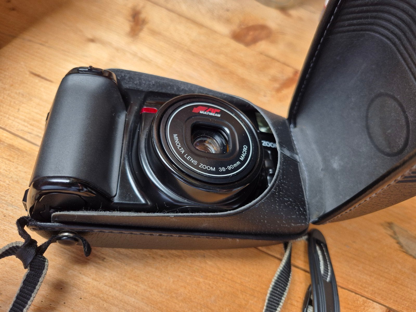 Minolta AF-ZOOM 90 Quartz Date Compact Camera, Ophalen of Verzenden, Gebruikt, Compact, Minolta