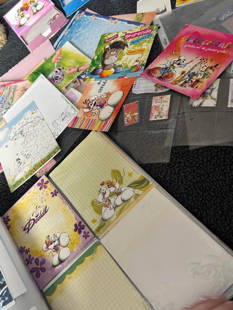 Grote Diddl verzameling - Schriften, kaarten en meer!, Ophalen, Verschillende figuren, Gebruikt, Papier, Kaart of Schrift