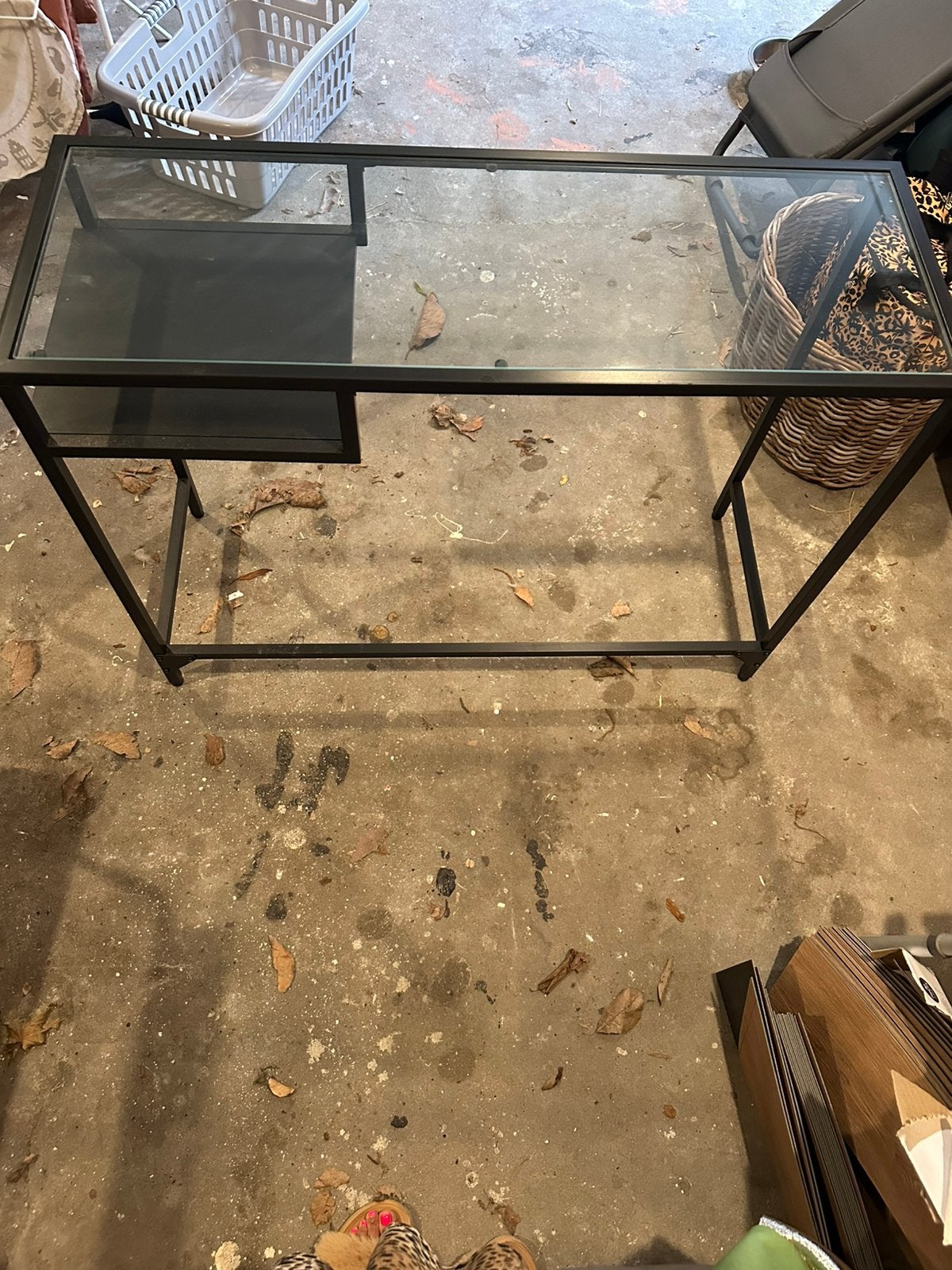 Ikea (laptop)tafel VITTSJO, Ophalen, Zo goed als nieuw, 25 tot 50 cm, Rechthoekig