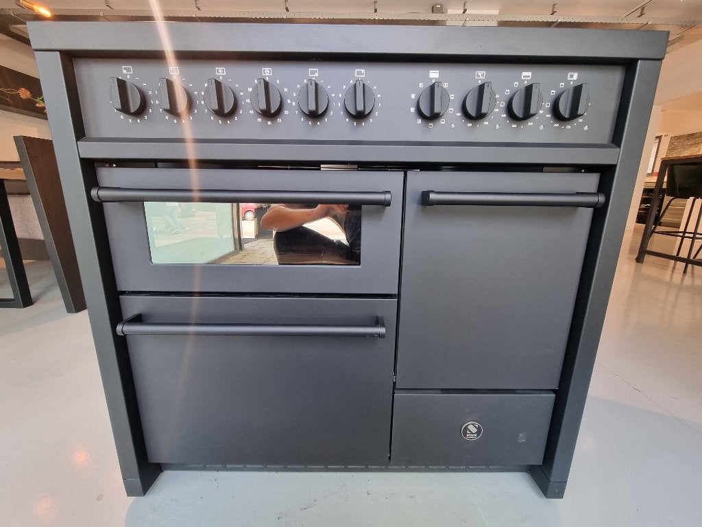 Steel Enfasi EQ10FFF-5FI  Fornuis matzwart Showroommodel, Witgoed en Apparatuur, Fornuizen, Ophalen, 60 cm of meer, Nieuw, Inductie