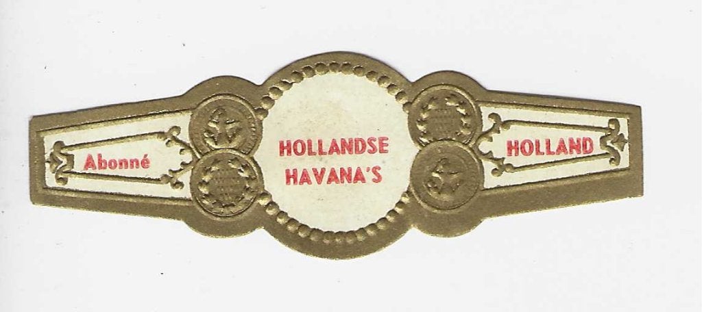 abonne reclamen  65 - holl havana, Verzamelen, Ophalen of Verzenden, Sigarenbandjes