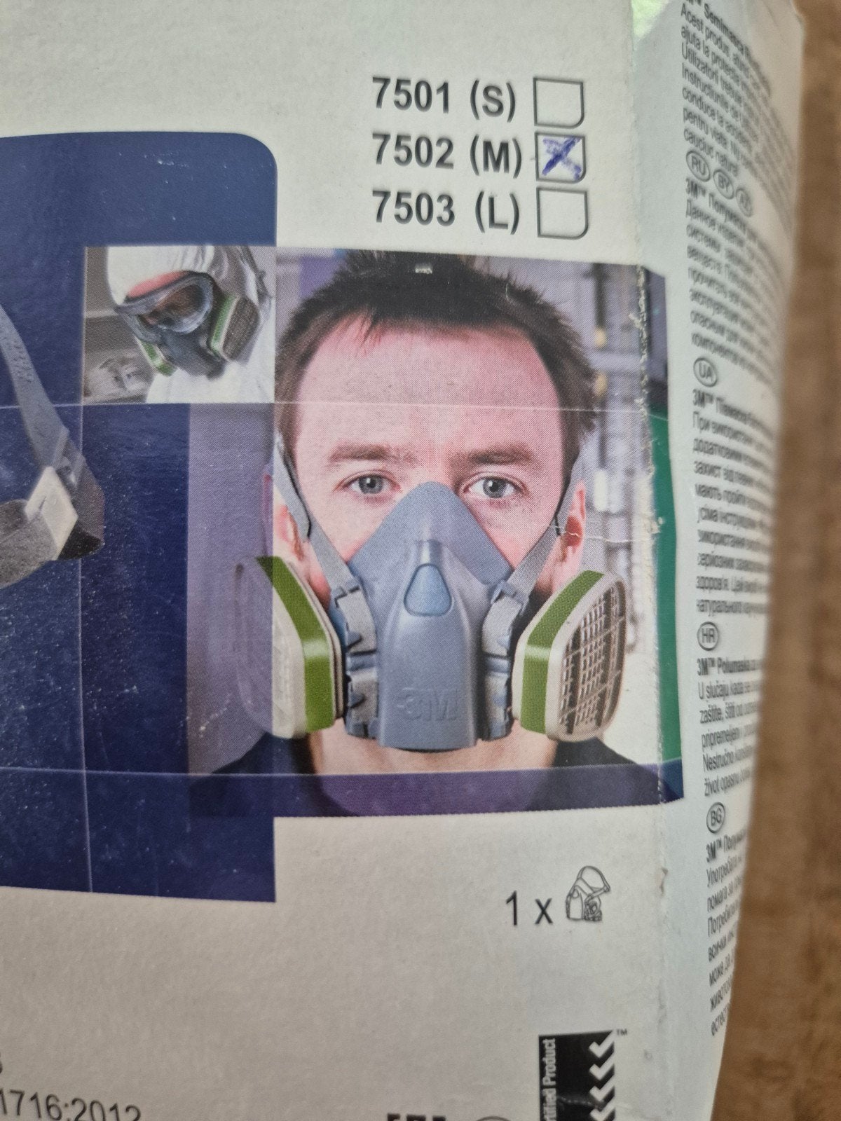 3M 7502 Halfgelaatsmasker stofmasker Medium met 6055 filters, Doe-het-zelf en Verbouw, Ophalen, Nieuw, Halfgelaatsmaskers