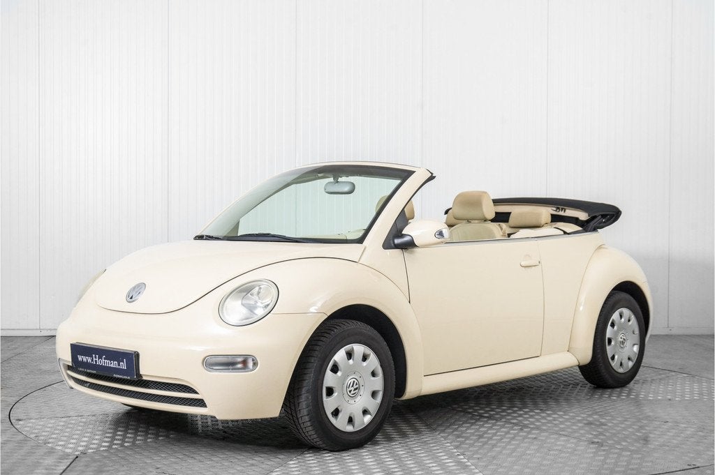 Volkswagen New Beetle Cabriolet 1.6 leer en airco 1e eigenaa, Auto's, Volkswagen, Bedrijf, Te koop, Beetle (Kever), ABS, Airbags