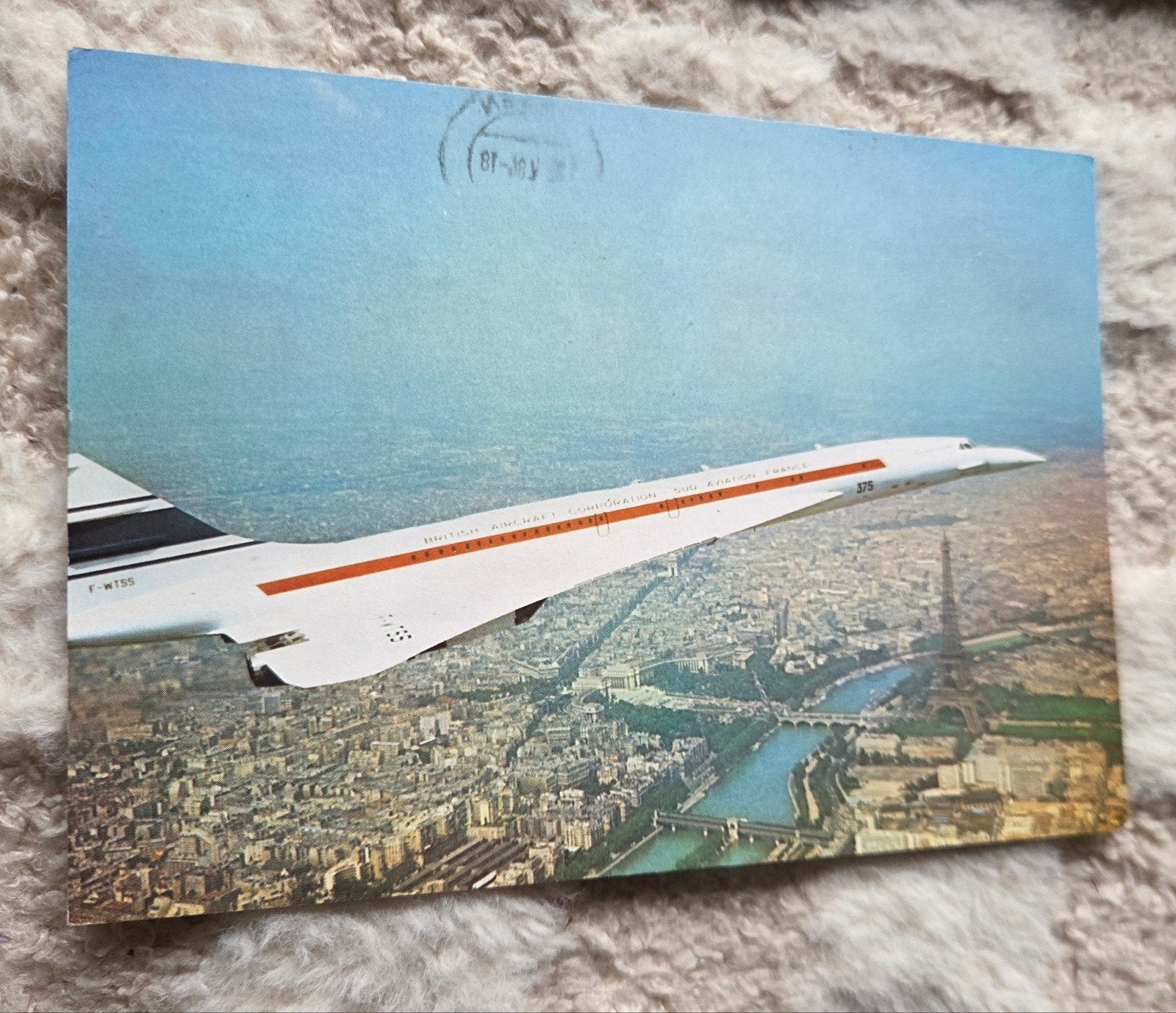 Vintage Concorde Ansichtkaart, Verzenden, 1960 tot 1980, Gelopen, Voertuig
