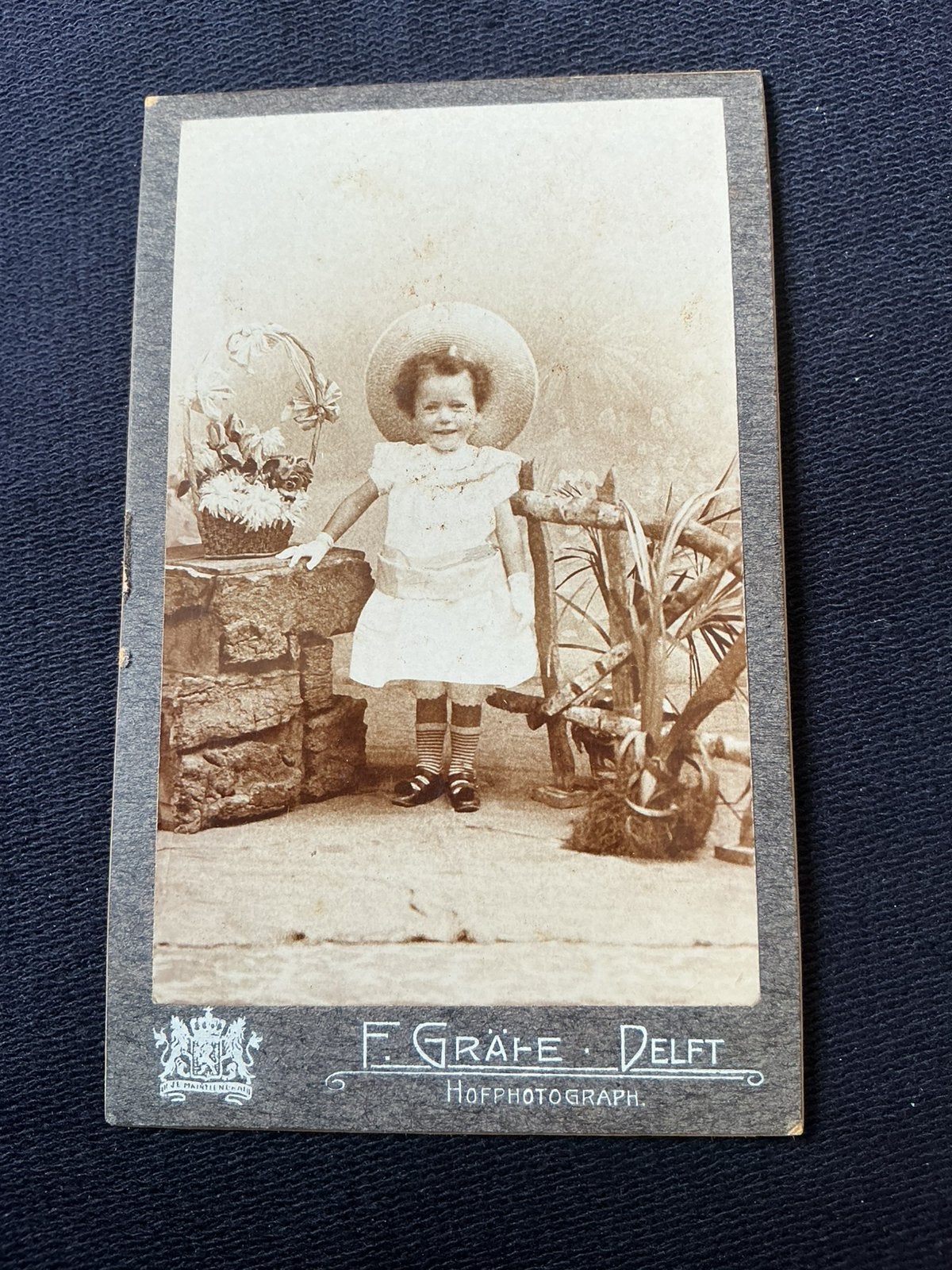 CDV, Kind, F. GRÄFE, DELFT, Carte de Visite, Gebruikt, Verzenden, Foto, Voor 1940
