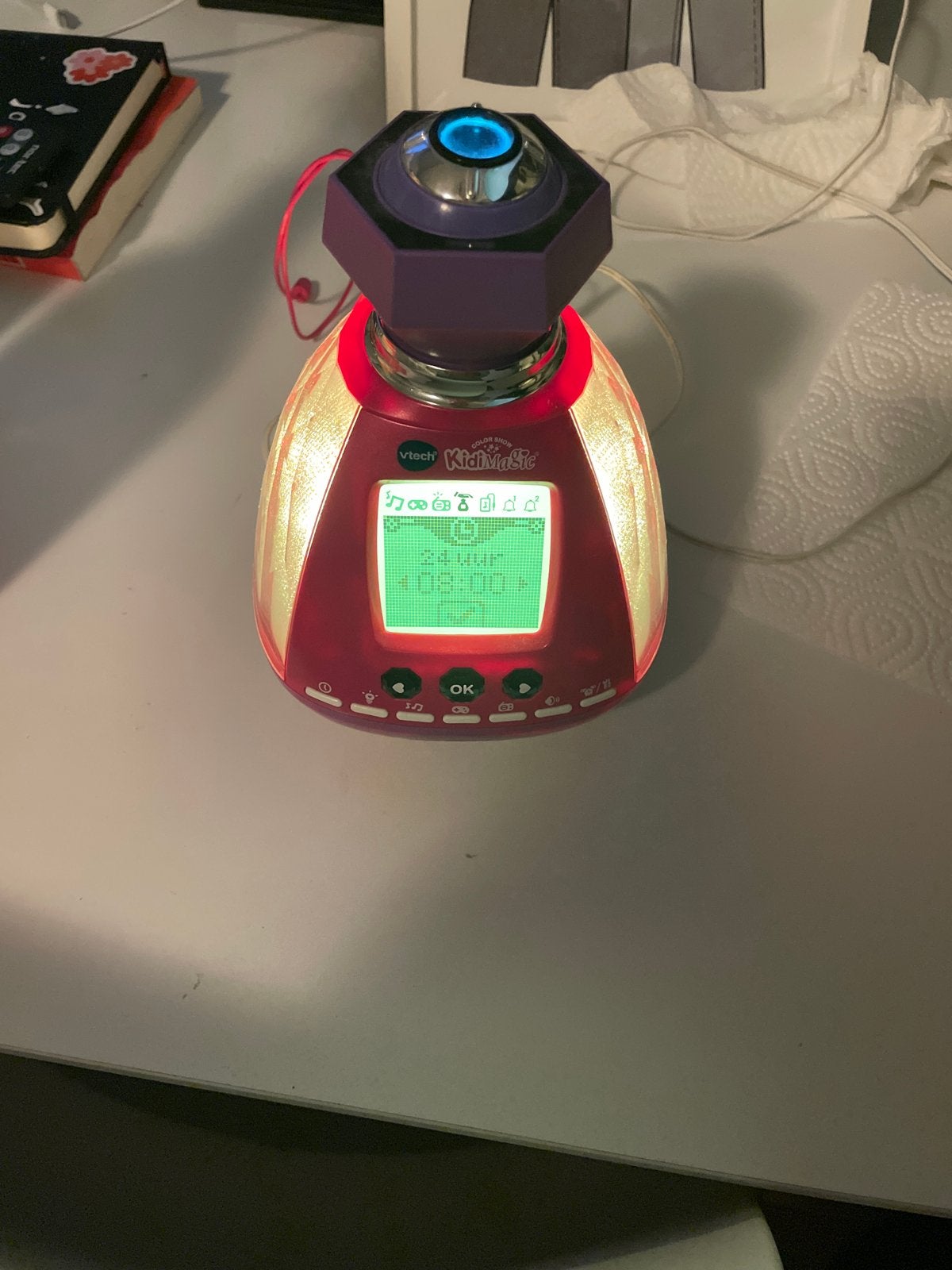 Vtech Kidimagic lamp/klok met muziek en oortjes aansluiting, Ophalen, Gebruikt, 4 tot 6 jaar