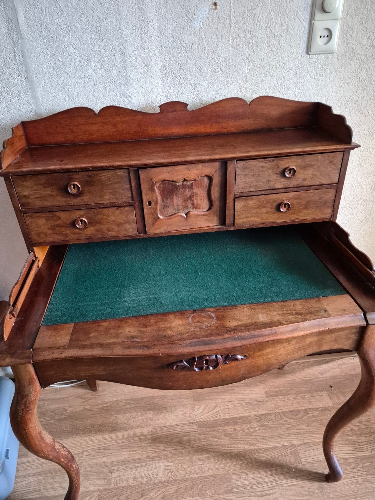 Antieke Secretaire / Bureau – Queen Anne Stijl (84 cm), Ophalen