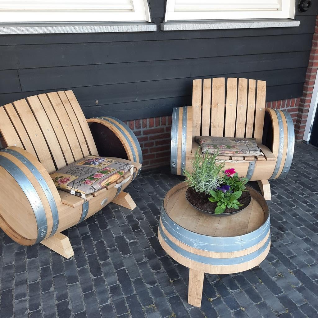 Eiken Houten tuinstoel tuinbankje tuinstetje, Ophalen, Hout