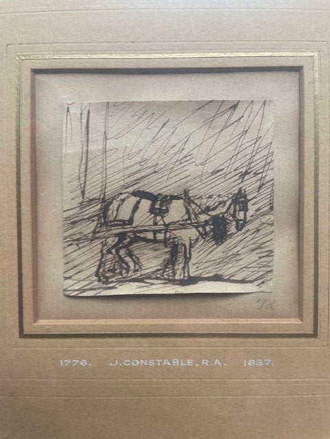 Tekening John Constable, Dieren, Tekening, Klassiek, Papier