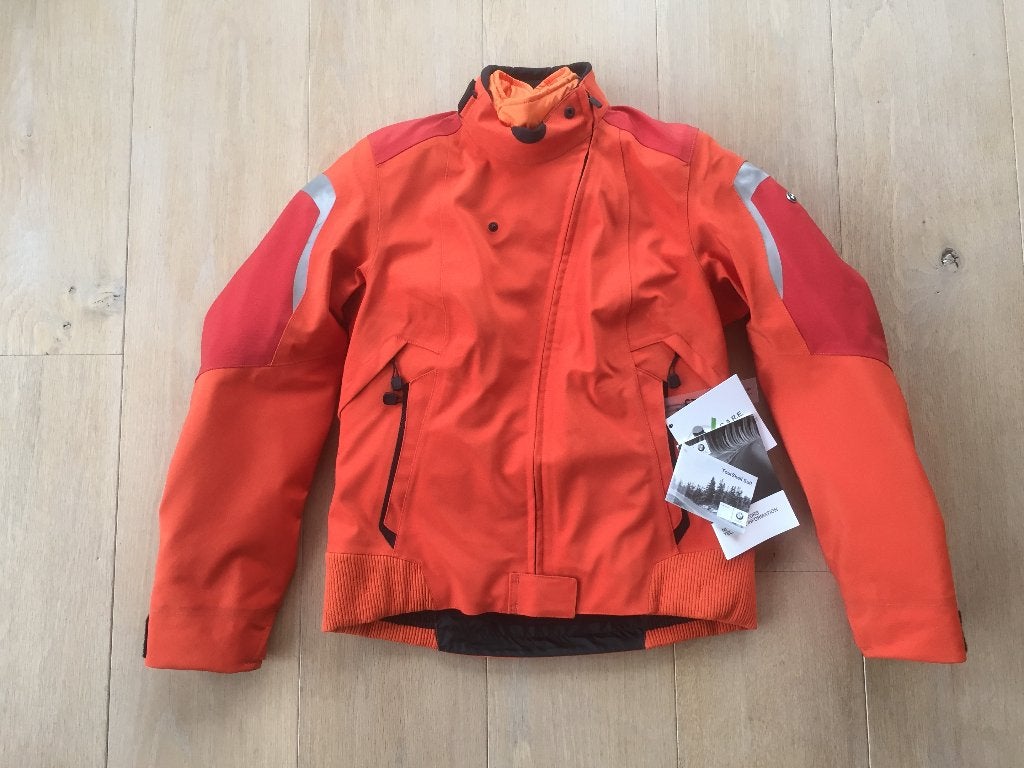 Nieuwe oranje BMW TourShell dames jas in maat 34 = maat XS, Motoren, Kleding | Motorkleding, Jas | textiel, Kinderen, Ophalen of Verzenden