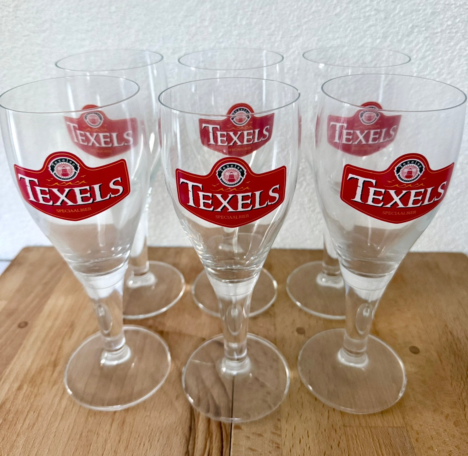 Texels Speciaalbier glas 6 stuks, Ophalen, Gebruikt, Glas of Glazen, Overige merken