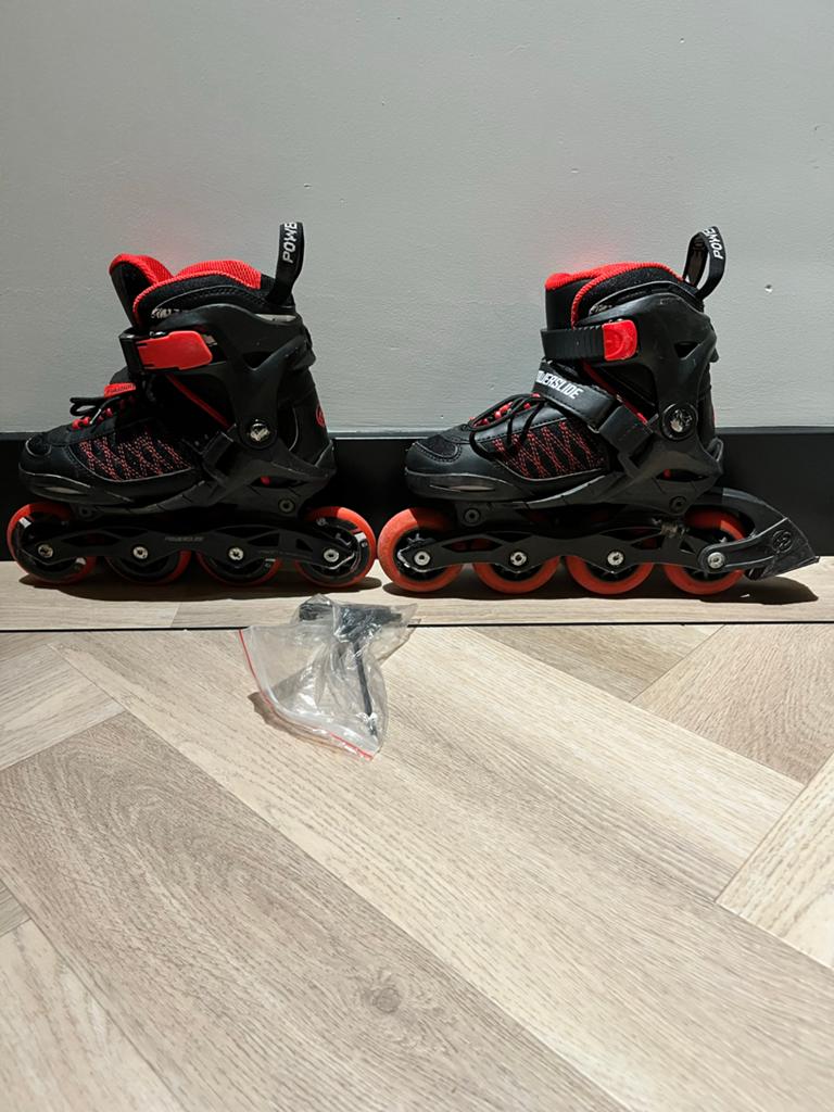 Mooie skeelers maat 33-36, nog in goede staat, Sport en Fitness, Skeelers, Ophalen, Gebruikt, Kinderen, Inline skates 4 wielen
