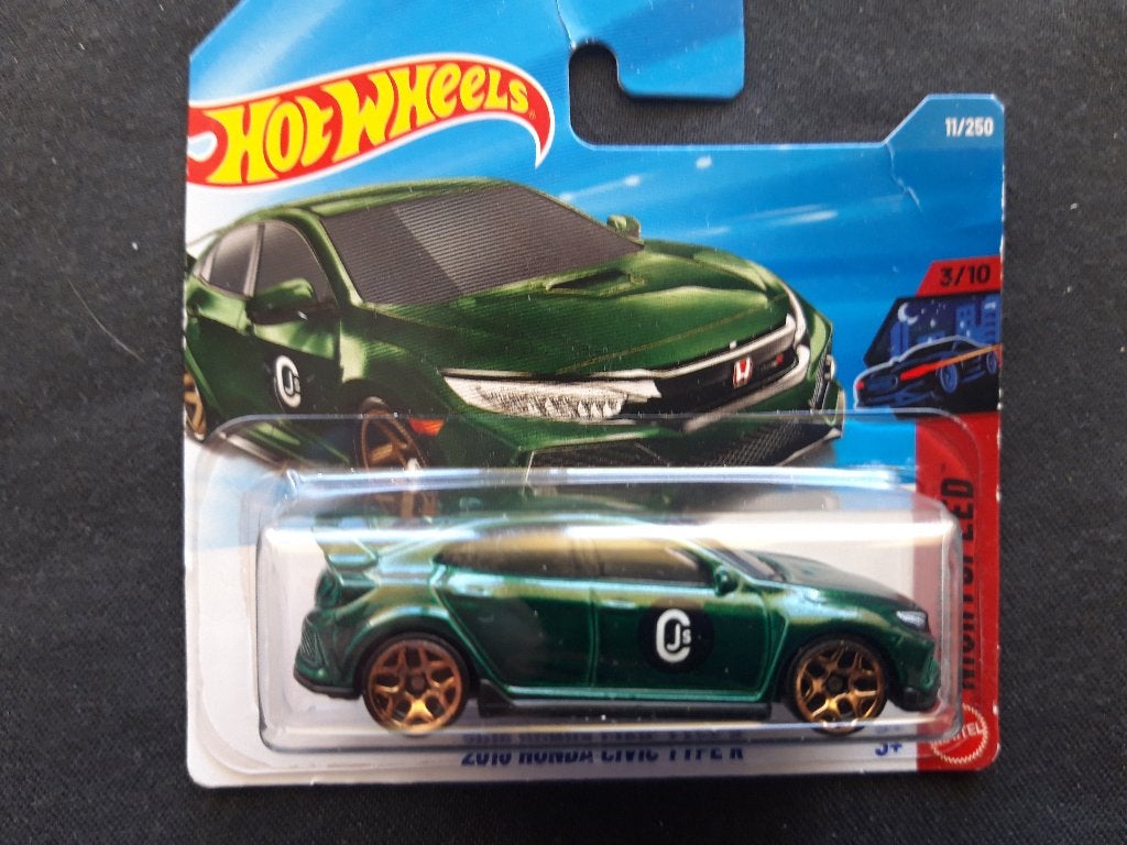 Hotwheels Honda Civic type R 2018 donkergroen, Hobby en Vrije tijd, Modelauto's | Overige schalen, Ophalen of Verzenden, Nieuw