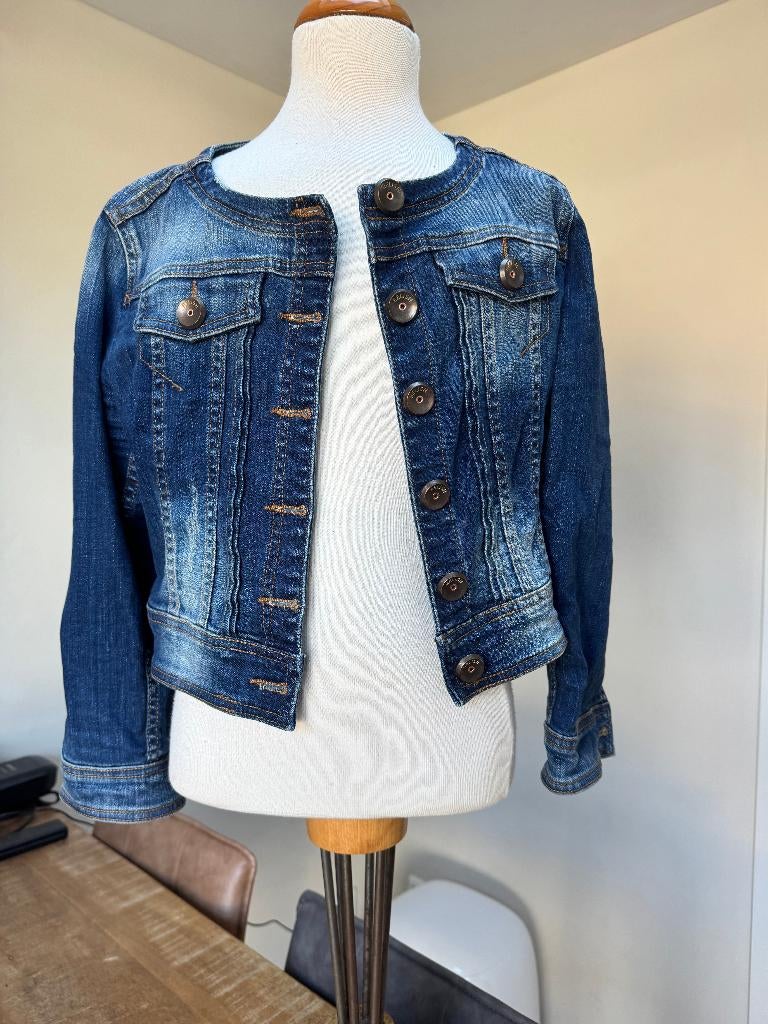 RELISH spijker jasje nieuwstaat maat XL (42) 3/4 mouw D0, Kleding | Dames, Blauw, Maat 42/44 (L), Ophalen of Verzenden, Zo goed als nieuw