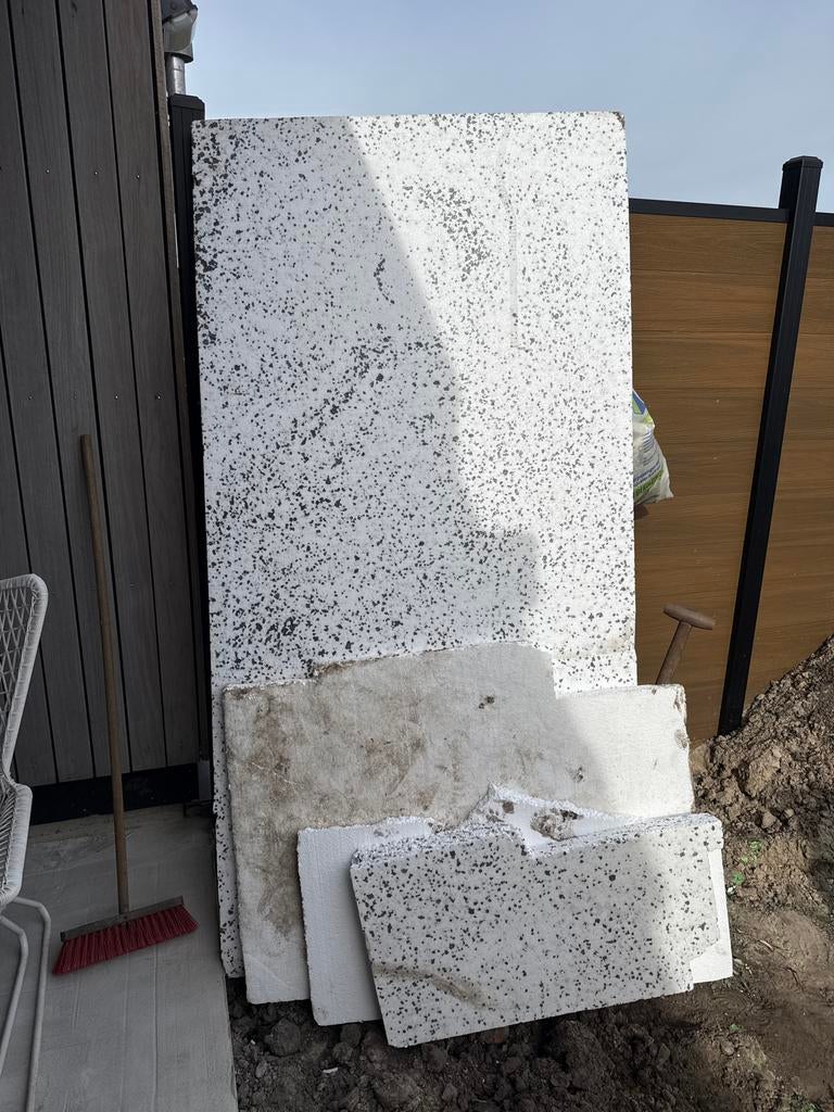 Tempex isolatieplaten in 2 verschillende diktes, Ophalen, 4 tot 8 cm, Gebruikt, Minder dan 5 m²