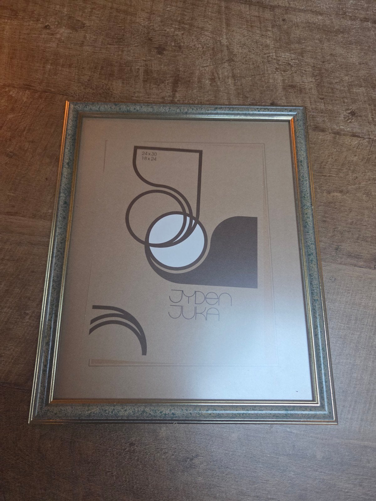 Vintage Fotolijst 24x30 cm met passe-partout, Ophalen of Verzenden, Fotolijst, Goud, Hout
