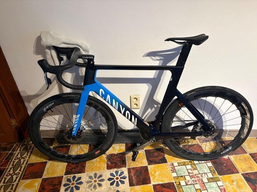 Canyon aeroad CFR Movistar maat XL, Carbon, 57 tot 61 cm, Meer dan 20 versnellingen, Schijfrem