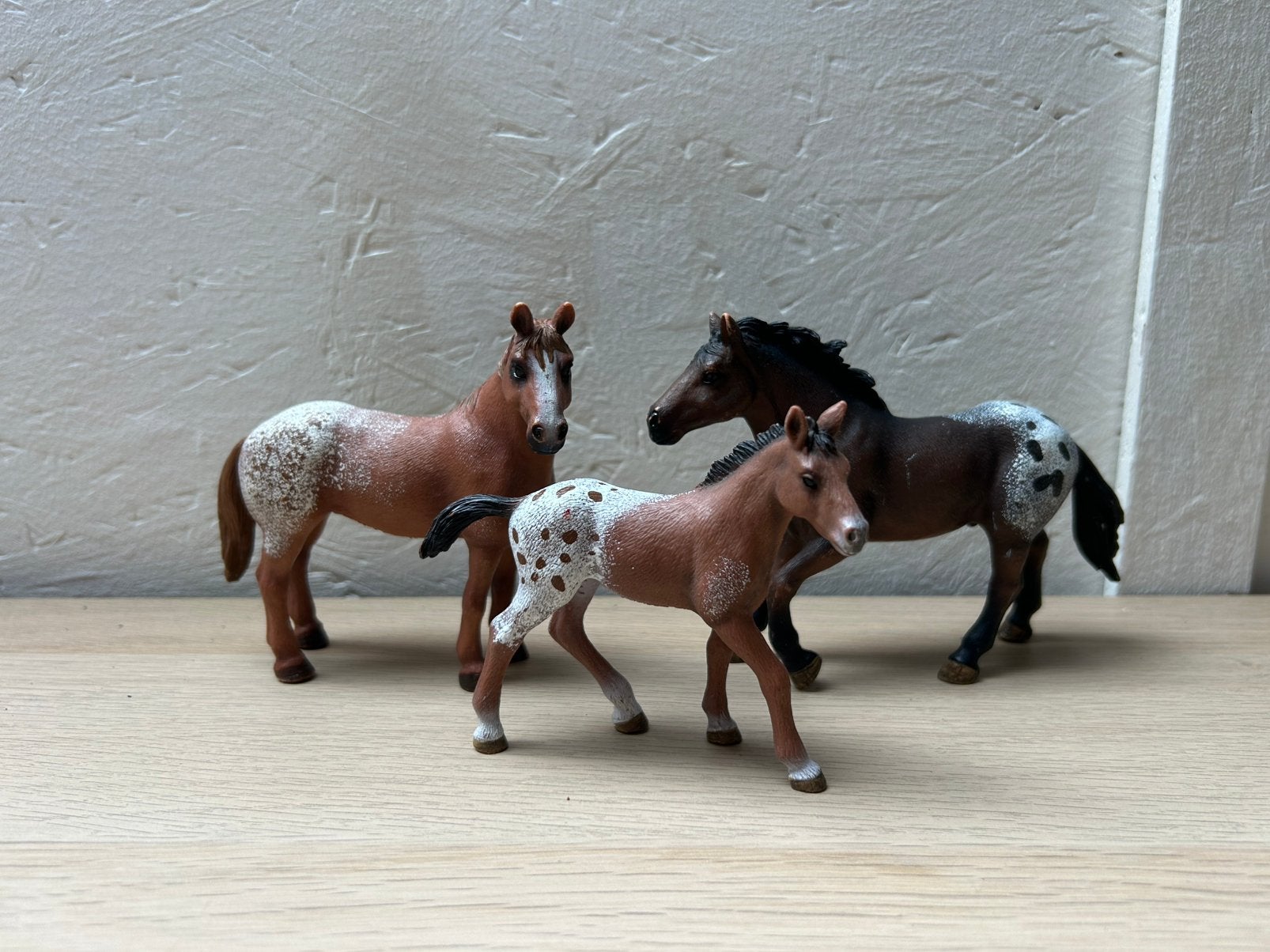 Schleich appaloosa familie, Ophalen of Verzenden, Zo goed als nieuw, Paard, Beeldje of Figuurtje