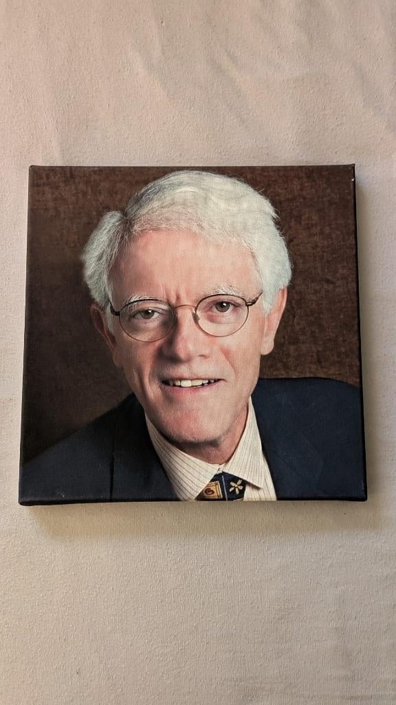 Peter Lynch - portret op canvasdoek 30cm x 30cm, Ophalen of Verzenden