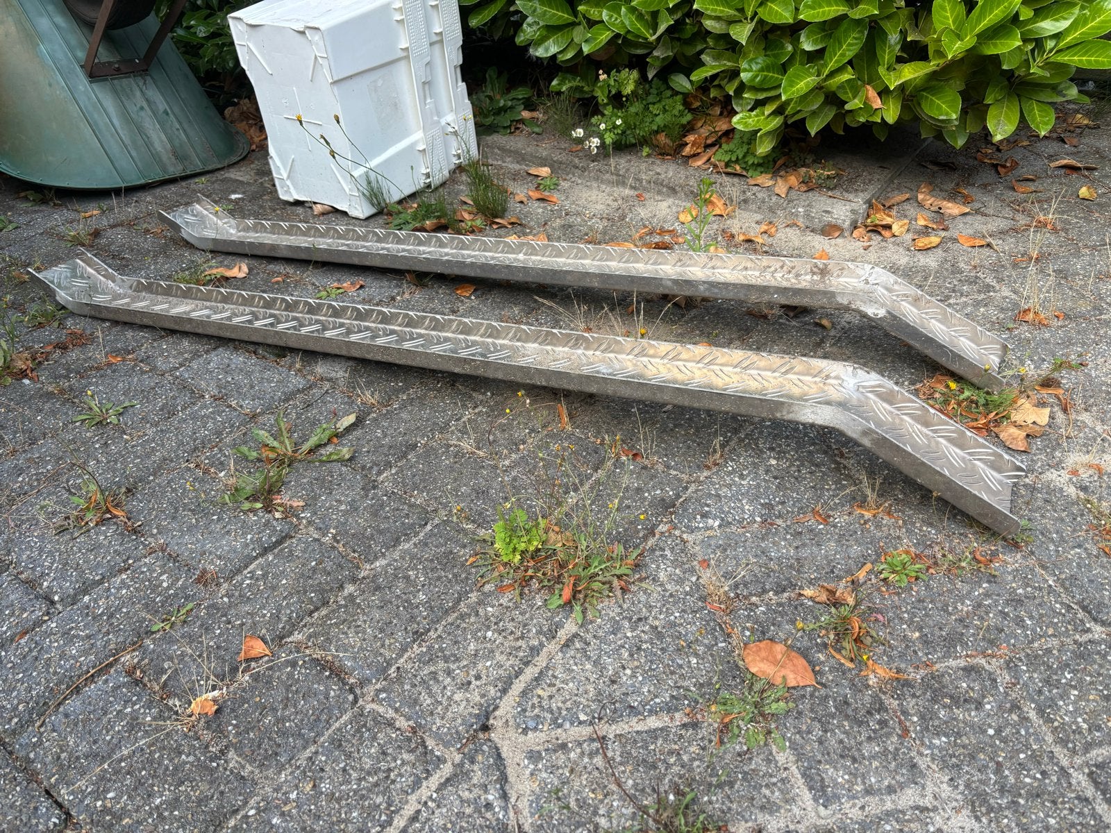 Traanplaat oprijplaten (set van 2), Ophalen, Gebruikt