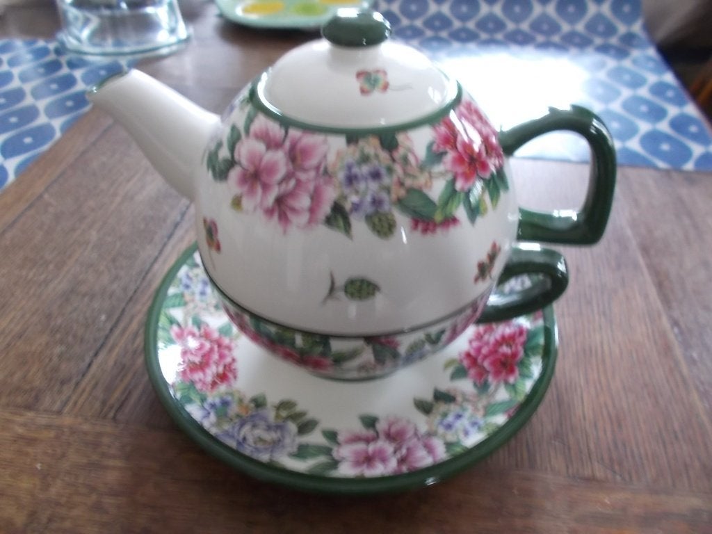 🫖 Sweet Lake Collection, tea for one ,theepot en kop., Huis en Inrichting, Keuken | Servies, Ophalen of Verzenden, Zo goed als nieuw
