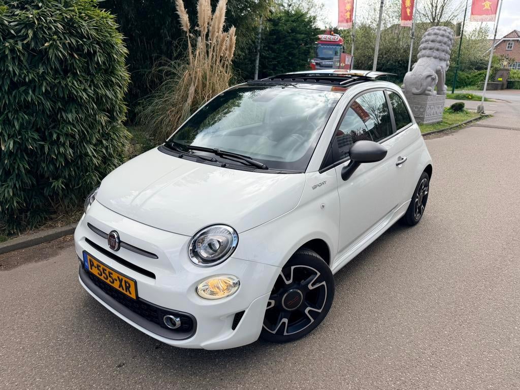 Fiat 500 1.0 70pk Hybrid Sport Pano Clima N.L Auto N.A.P, Auto's, 40 €/maand, Automatische klimaatregeling, 4 stoelen, Leder en Stof