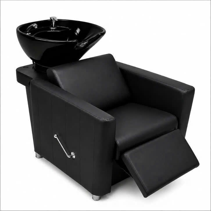 Wasunit Serena Black Basin Professionele met Zwarte Wasbak, Nieuw, Ophalen of Verzenden, Modern, Vijf, Zes of meer stoelen